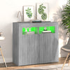 Senkki LED-valoilla harmaa Sonoma 80x35x75 cm
