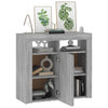 Senkki LED-valoilla harmaa Sonoma 80x35x75 cm