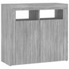 Senkki LED-valoilla harmaa Sonoma 80x35x75 cm