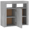 Senkki LED-valoilla harmaa Sonoma 80x35x75 cm