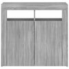 Senkki LED-valoilla harmaa Sonoma 80x35x75 cm