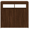 Senkki LED-valoilla ruskea tammi 80x35x75 cm