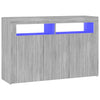 Senkki LED-valoilla harmaa Sonoma 115,5x30x75 cm
