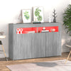 Senkki LED-valoilla harmaa Sonoma 115,5x30x75 cm