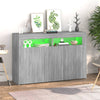 Senkki LED-valoilla harmaa Sonoma 115,5x30x75 cm