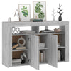 Senkki LED-valoilla harmaa Sonoma 115,5x30x75 cm