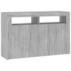 Senkki LED-valoilla harmaa Sonoma 115,5x30x75 cm