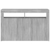 Senkki LED-valoilla harmaa Sonoma 115,5x30x75 cm