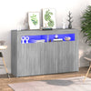 Senkki LED-valoilla harmaa Sonoma 115,5x30x75 cm