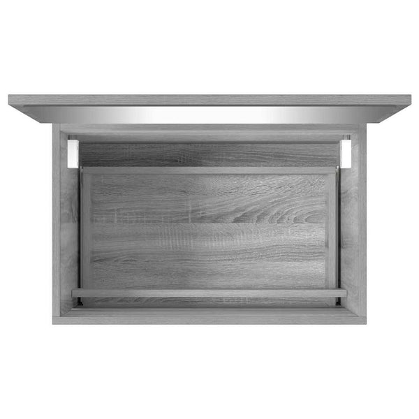 Kylpyhuoneen 2-osainen kalustesarja harmaasta teknisestä puusta Sonoma