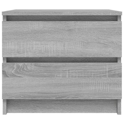 Yöpöydät 2 kpl harmaa Sonoma 50x39x43,5 cm tekninen puu