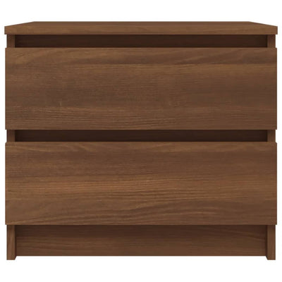 Yöpöydät 2 kpl ruskea tammi 50x39x43,5 cm tekninen puu
