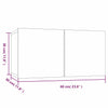 Seinäkiinnitettävät TV-kaapit 3 kpl savutammi 60x30x30 cm