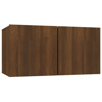 Riippuva TV-kaappi ruskea tammi 60x30x30 cm tekninen puu