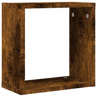 Kuutioseinähyllyt 2 kpl savustettu tammi 30x15x30 cm