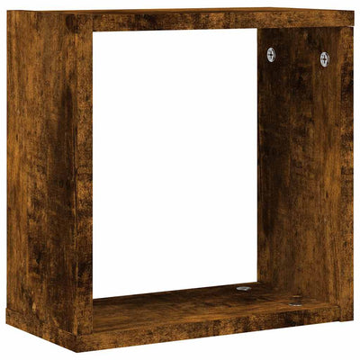 Wall Cube Hyllyt 4 kpl Savustettu tammi 30x15x30 cm