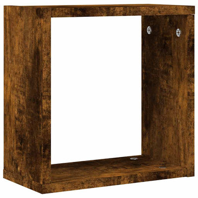 Kuutioseinähyllyt 6 kpl savustettu tammi 30x15x30 cm