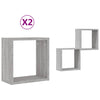 Wall Cube Hyllyt 2 kpl Harmaa Sonoma 30x15x30 cm