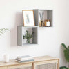 Wall Cube Hyllyt 2 kpl Harmaa Sonoma 30x15x30 cm