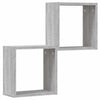 Wall Cube Hyllyt 2 kpl Harmaa Sonoma 30x15x30 cm