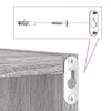 Wall Cube Hyllyt 2 kpl Harmaa Sonoma 30x15x30 cm