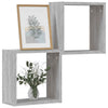 Wall Cube Hyllyt 2 kpl Harmaa Sonoma 30x15x30 cm