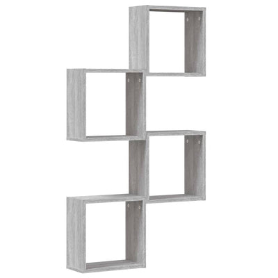 Wall Cube Hyllyt 4 kpl Harmaa Sonoma 30x15x30 cm