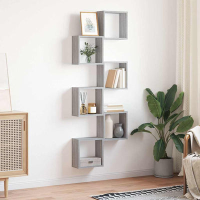 Wall Cube Hyllyt 6 kpl Harmaa Sonoma 30x15x30 cm