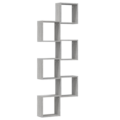 Wall Cube Hyllyt 6 kpl Harmaa Sonoma 30x15x30 cm