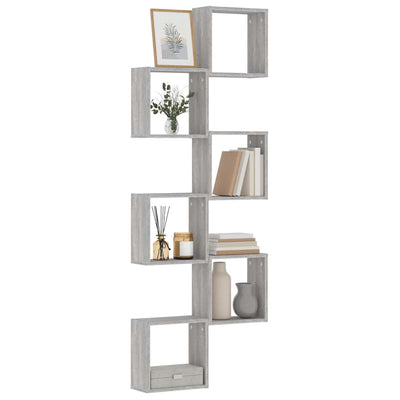 Wall Cube Hyllyt 6 kpl Harmaa Sonoma 30x15x30 cm