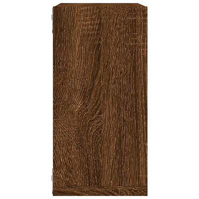 Kuutioseinähyllyt 2 kpl Ruskea tammi 30x15x30 cm