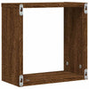 Kuutioseinähyllyt 4 kpl Ruskea tammi 30x15x30 cm