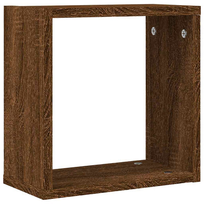 Kuutioseinähyllyt 6 kpl Ruskea tammi 30x15x30 cm