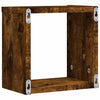 Seinähyllyt 4 kpl Savupähkinä 26 x 15 x 26 cm Tekninen puu