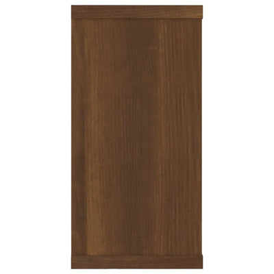 Seinäkuutiohyllyt 2 kpl ruskea tammi 100x15x30 cm tekninen puu