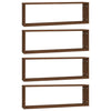 Ruskea tammi seinäkuutiohyllyt Gavriel 80x15x26,5cm (4 kpl puinen)
