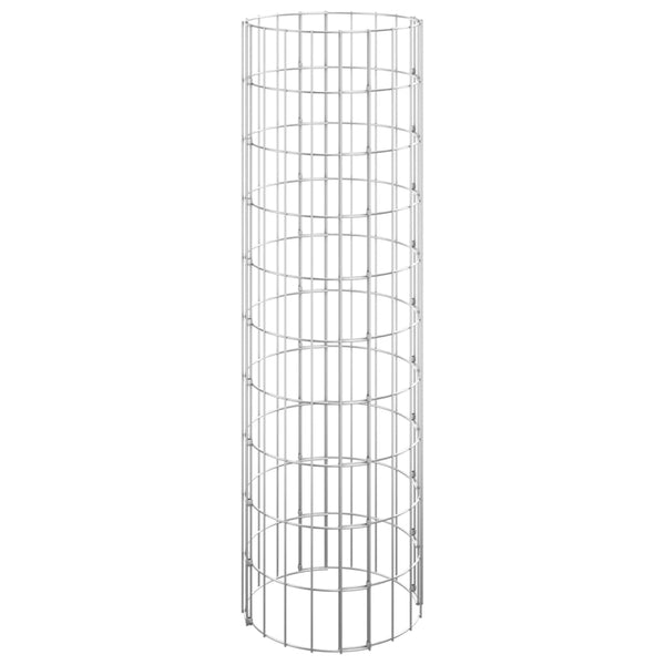 Galvanoitu pyöreä kivikori/kukkalaatikot Argenta Ø30x100cm (3 kpl)