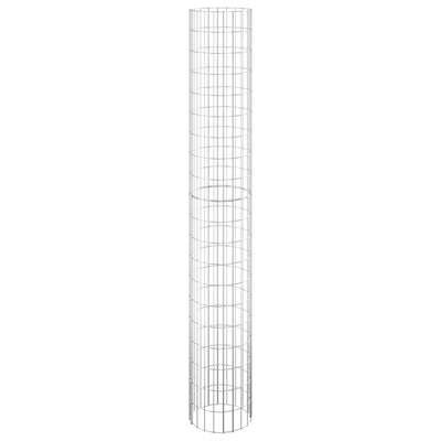 Pyöreä kivikori/kukkalaatikot 3 kpl galvanoitu teräs Ø30x200 cm