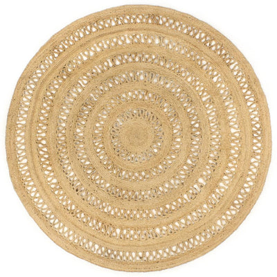 Käsintehty matto punottu juutti Mandel 180cm