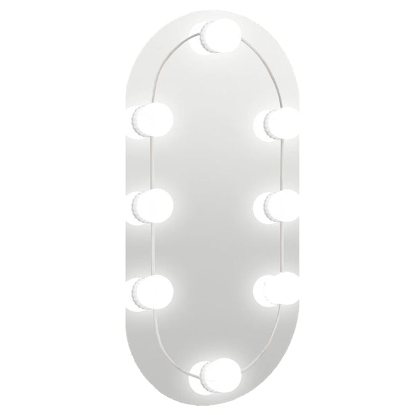 Peili LED-valoilla 40x20 cm lasi soikea