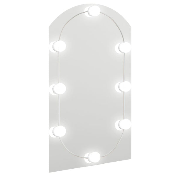 Peili LED-valoilla 70x40 cm lasi kaari