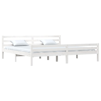 Valkoinen sängynrunko Lahme 180x200cm (mänty super king)