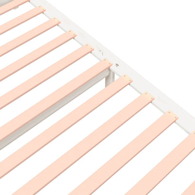 Valkoinen sängynrunko Mirodan 120x200cm (puu)