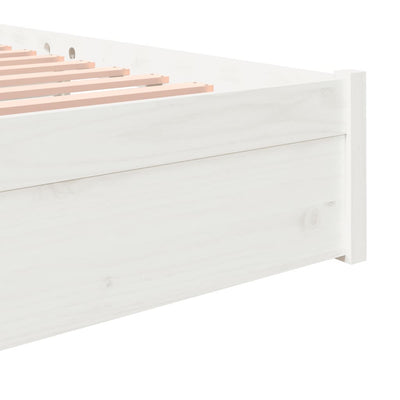 Valkoinen sängynrunko Mirodan 180x200cm (mänty super king)