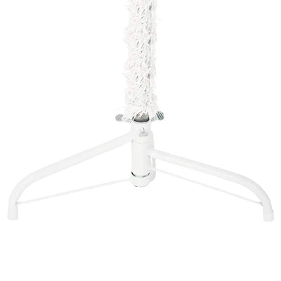 Valkoinen kapea puolikas tekojoulukuusi jalustalla Zabulica 240cm