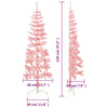 Kapea puolikas tekojoulukuusi jalustalla pinkki 120 cm