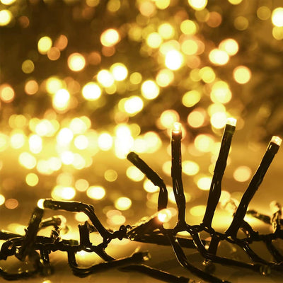 Lämmin valkoinen cluster led-valonauha Cozmesti 7,4 m (400 led-valoa pvc)