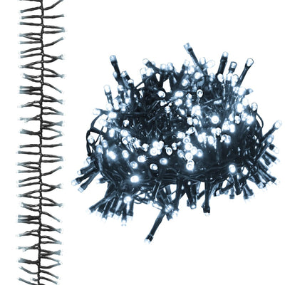 Kylmä valkoinen cluster led-valonauha Cozmesti 17 m (2000 led-valoa pvc)