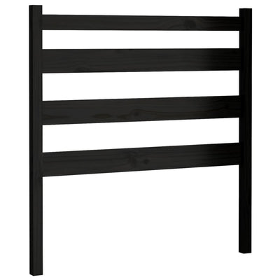 Sängynpääty musta 106x4x100 cm täysi mänty