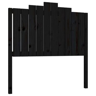 Sängynpääty musta 106x4x110 cm täysi mänty